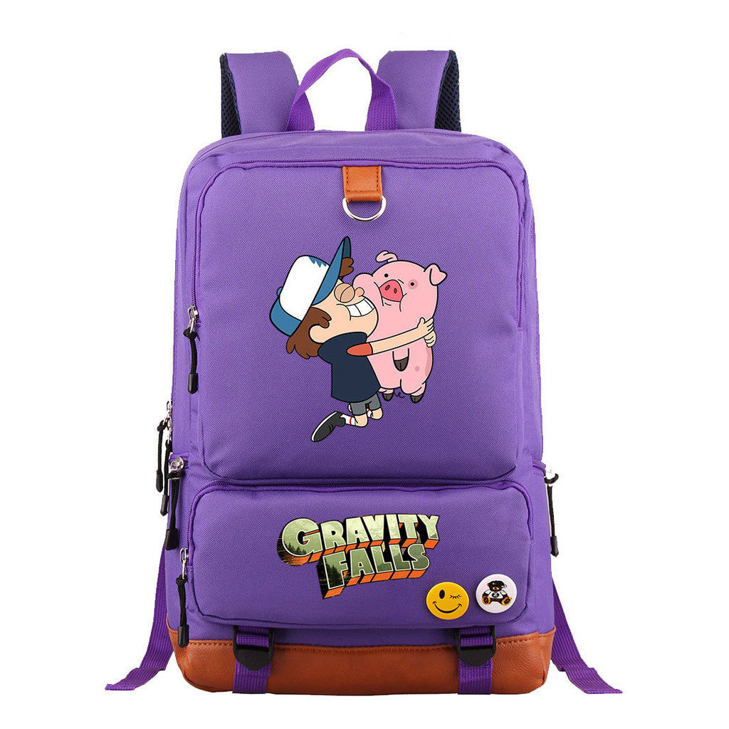 Strange Town Youth Student School Bag Large Capacity Travel Bag Men's And Women's Backpack