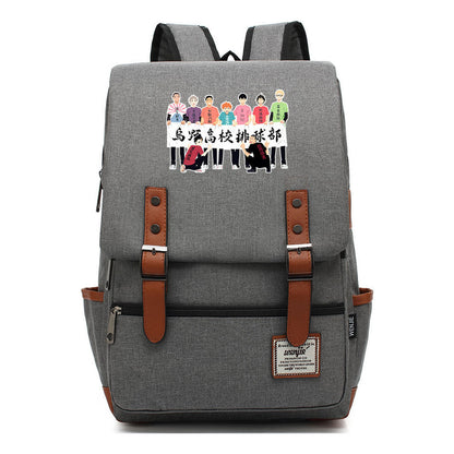 Volleyball Youth Printed Youth Student School Bag Men's And Women's Leisure Belt Buckle Classic Backpack