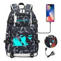 Blue Night Light Death Note Usb Youth Student School Bag Men's And Women's Leisure Travel Backpack