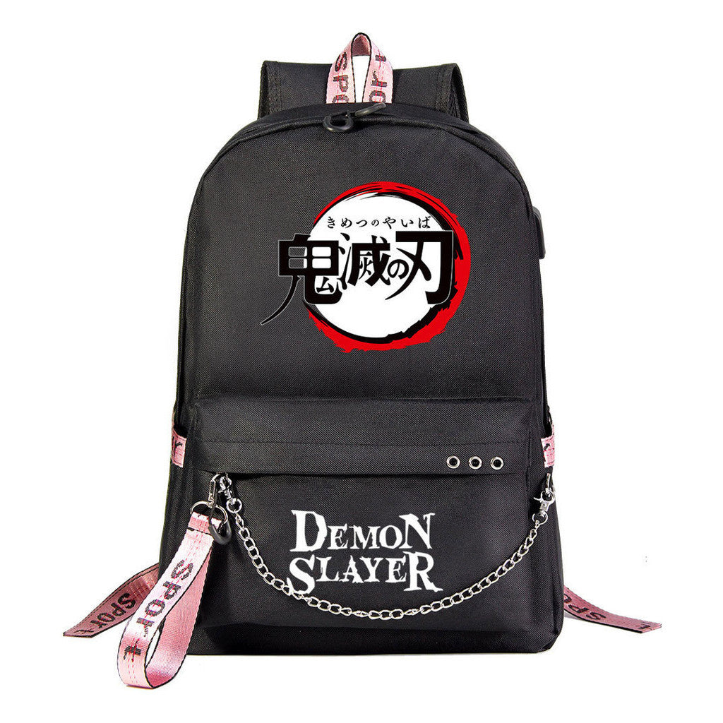 Cartoon Ribbon Youth Student School Bag Men's And Women's Leisure Travel Backpack