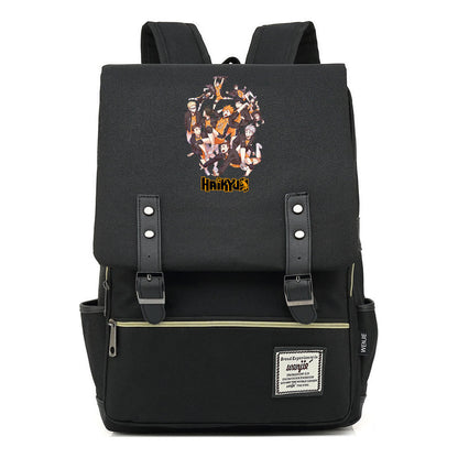 Volleyball Youth Printed Student School Bag Casual Belt Buckle Classic Backpack