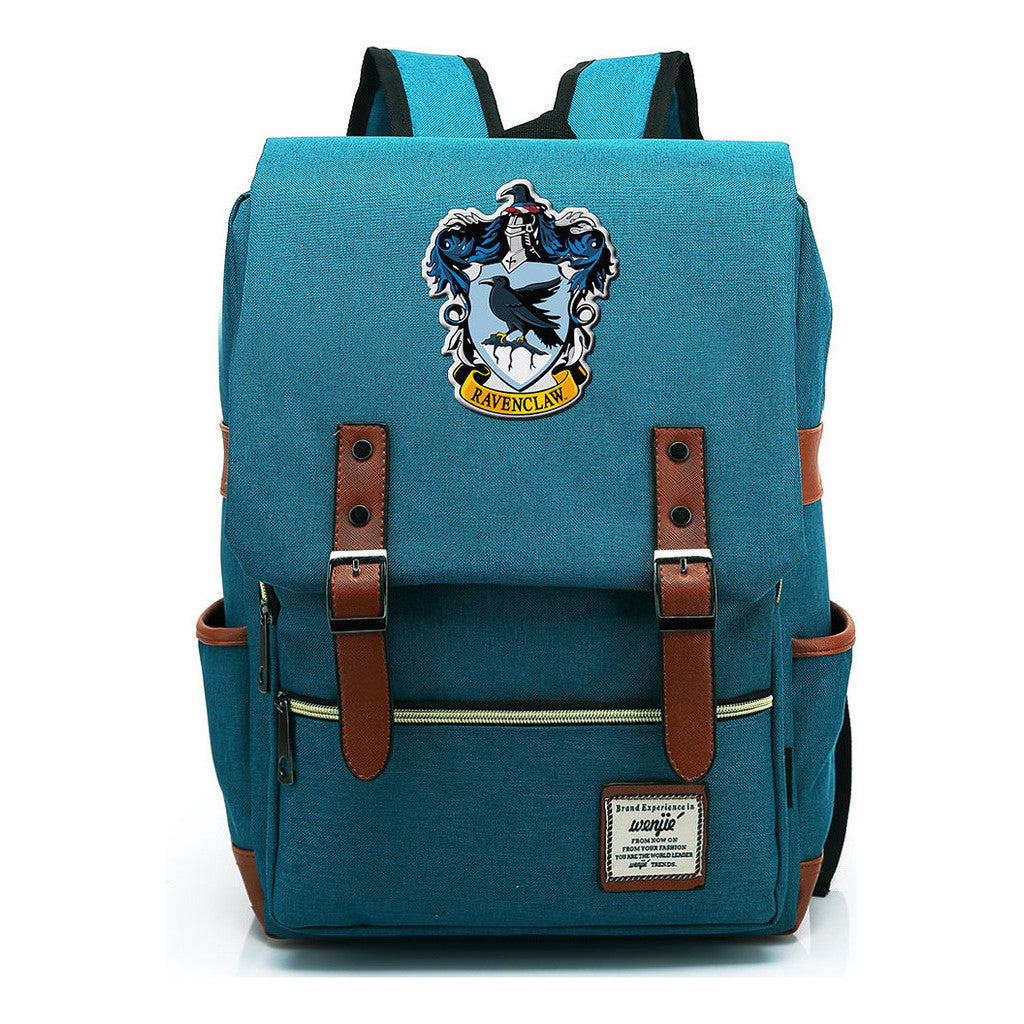 School Of Witchcraft And Wizardry Printed Student School Bag Casual Belt Buckle Classic Backpack