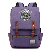 School Of Witchcraft And Wizardry Youth Student Backpack Usb Men's And Women's Leisure Belt Buckle Backpack