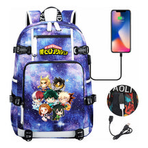 My Heroes Academy Usb Youth Student Backpack For Men And Women's Travel Backpacks