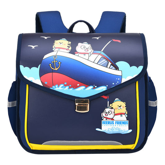 Children's Backpack Cartoon Backpack Horizontal Version Elementary School Backpack Spine Protection