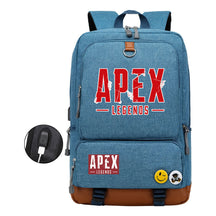 Apex Hero Print Usb Youth School Bag Leisure Travel Backpack