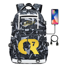 Sports Star Cristiano Ronaldo Usb Youth Student School Bag Men's And Women's Backpack Leisure Travel Bag