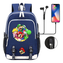 Super Mario Usb Youth School Bag Men's And Women's Leisure Sports Backpack