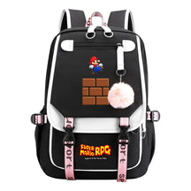 Printed Usb Youth Student Backpack For Men And Women With Casual Woven Strap Flap Backpack