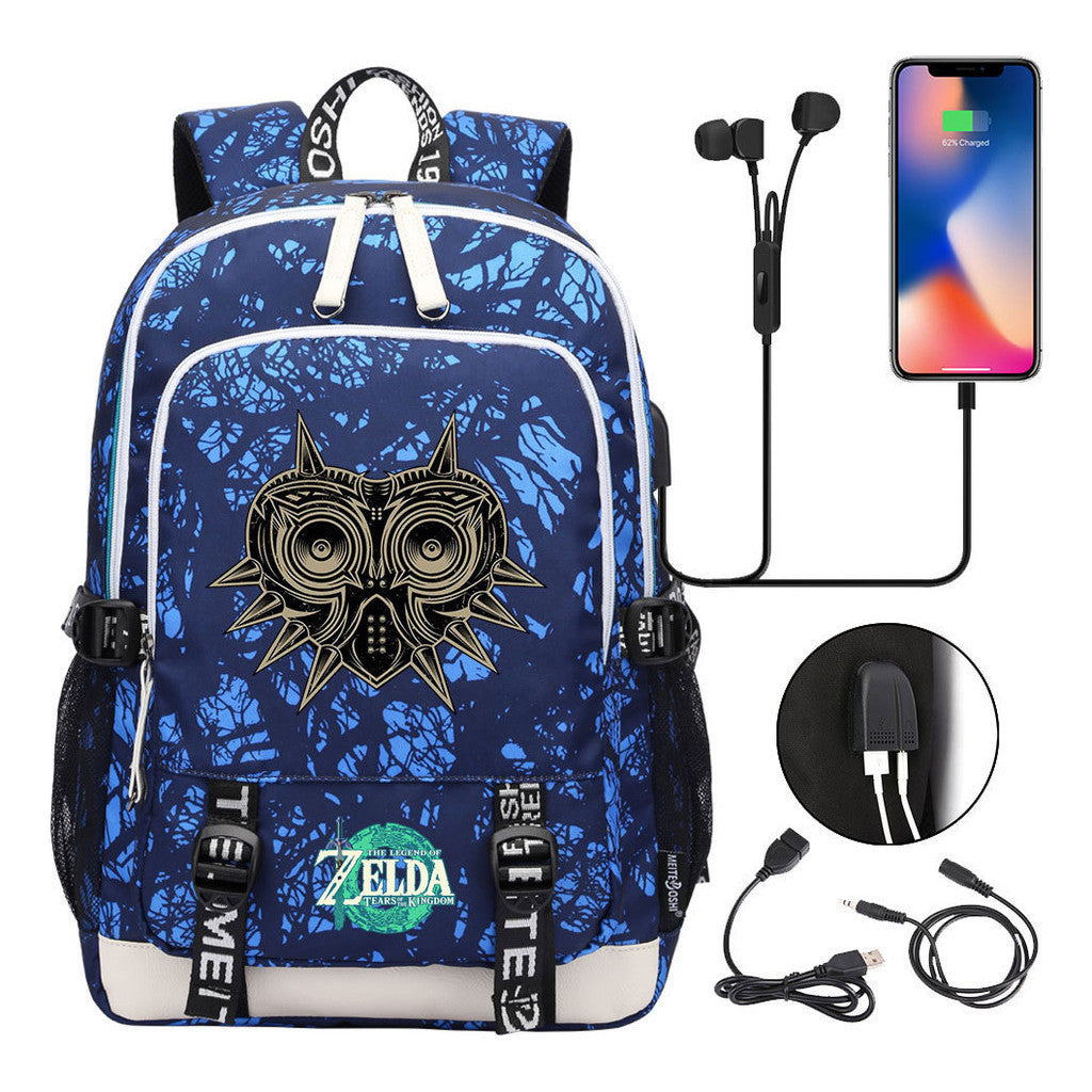 Usb Youth Student Backpack For Men And Women's Leisure Sports Backpack