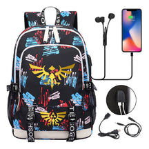 Golden Usb Youth Student Backpack For Leisure Sports Backpack