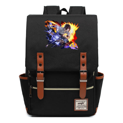 Naruto Printed Student Backpack For Men And Women, Casual Belt Buckle, Classic Backpack