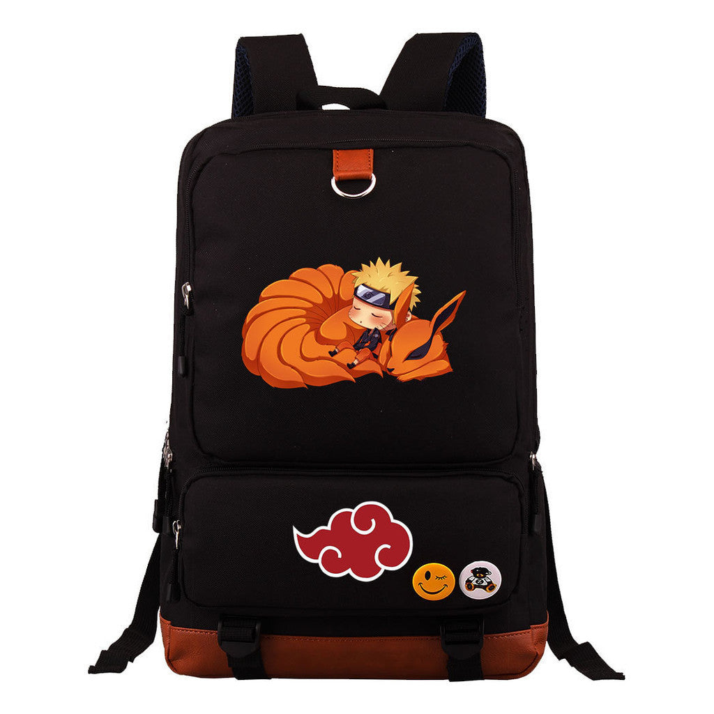 Cartoon Day Marvel Naruto Uchibo Youth Student School Bag Large Capacity Travel Bag Men's And Women's Backpack
