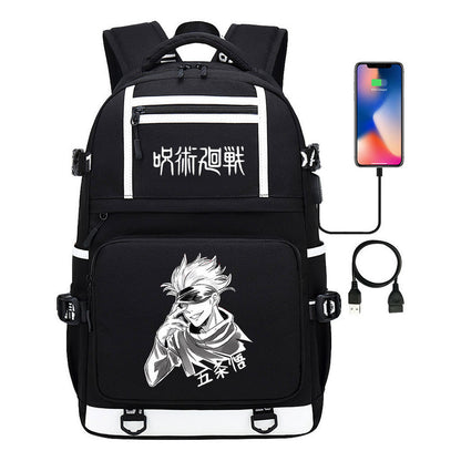 Printed Usb Youth Student School Bag Men's And Women's Backpack Leisure Travel Bag