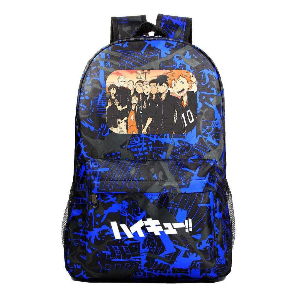 Fashion Volleyball Youth Flying Heart Printed Youth Student School Bag Men's And Women's Leisure Backpack