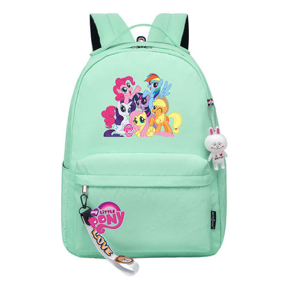 Cartoon Pony Unicorn Printed Youth Student School Bag Men's And Women's Leisure Bag Women's Backpack