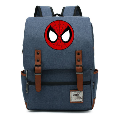 Superhero Printed Youth Student Backpack, Classic Backpack For Men And Women