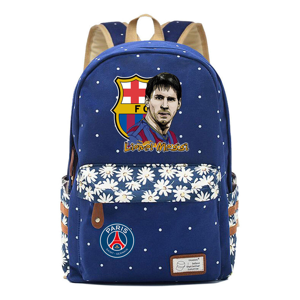 Sports Football Star Printed Youth Student Backpack For Men And Women's Leisure Backpack