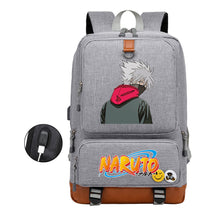 Naruto Print Usb Youth Student Backpack For Men And Women Leisure Travel Backpack