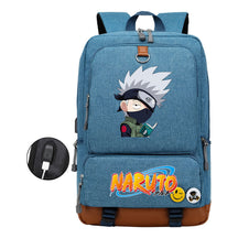 Naruto Print Usb Youth Student Backpack For Men And Women Leisure Travel Backpack