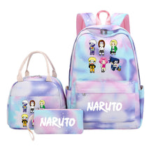 Naruto Student Girl Backpack Lunch Bag Three Piece Set Backpack Set