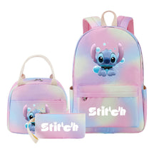 Interstellar Baby Stitch Youth Student Girls School Bag Lunch Bag Three Piece Set Backpack Set