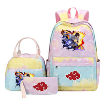 Naruto Teenage Student Girls School Bag Lunch Bag Three Piece Set Backpack Set