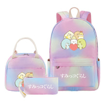Game Corner Biology Youth Student Girls School Bag Lunch Bag Three Piece Set Backpack Set
