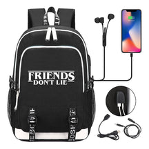 Strange Story Printed Usb Youth Student Backpack For Leisure Travel Backpack
