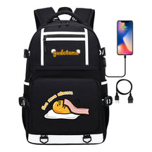 Cartoon Cartoon Lazy Egg Usb Student Backpack Backpack Leisure Travel Bag