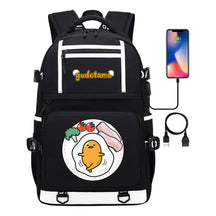 Cartoon Cartoon Lazy Egg Usb Student Backpack Backpack Leisure Travel Bag