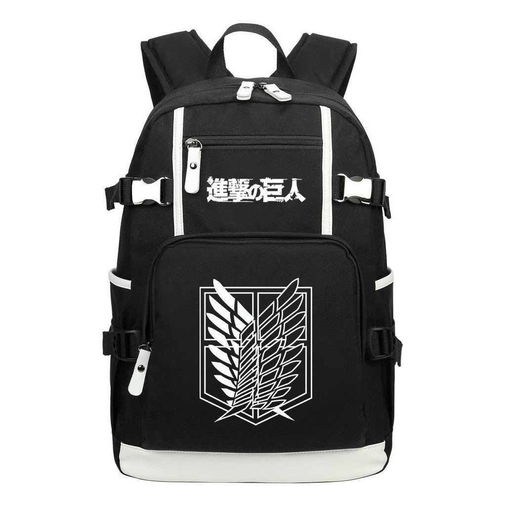 Giant Winged Soldier Captain Of Anime Attack Student Backpack, Leisure Travel Backpack
