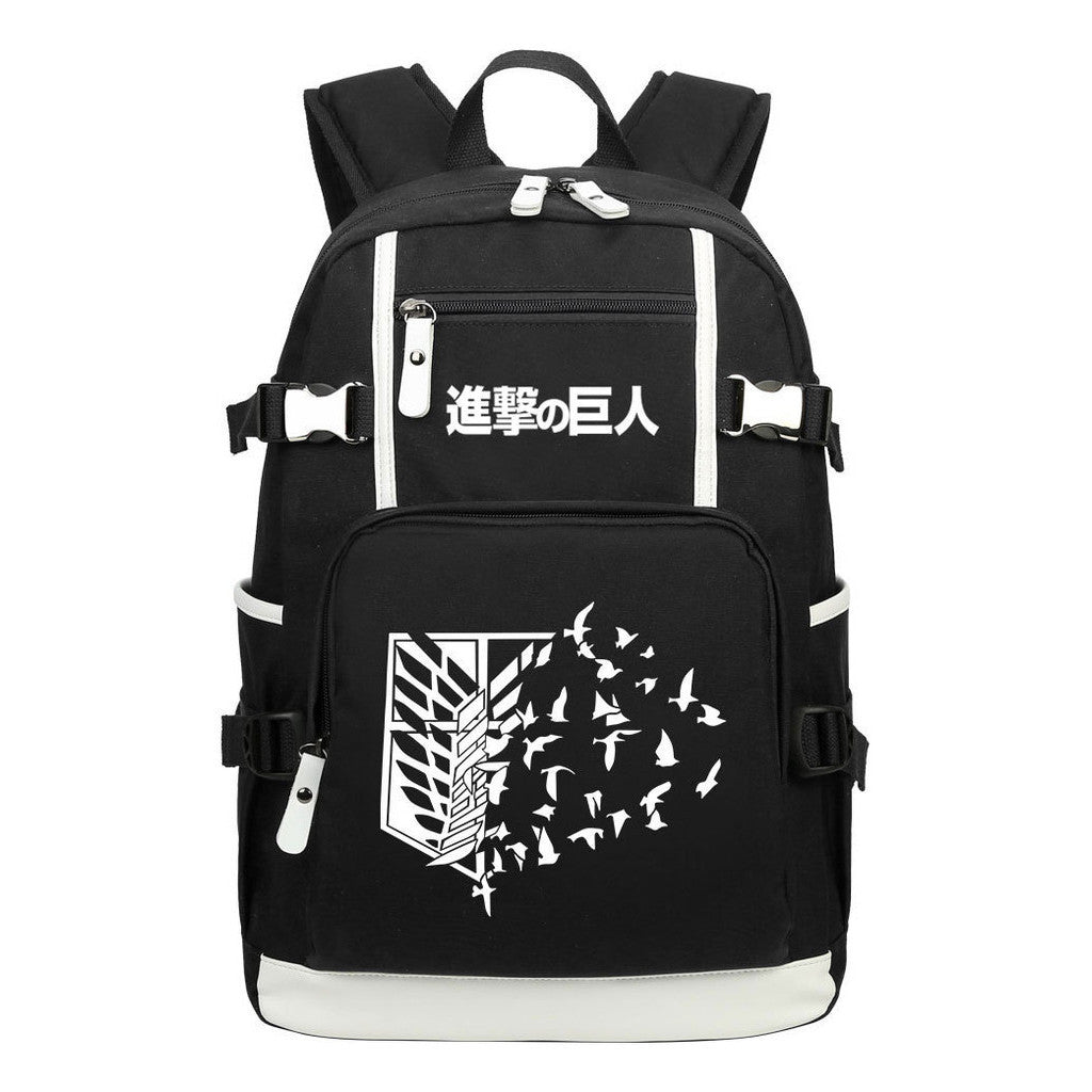Giant Winged Soldier Captain Of Anime Attack Student Backpack, Leisure Travel Backpack