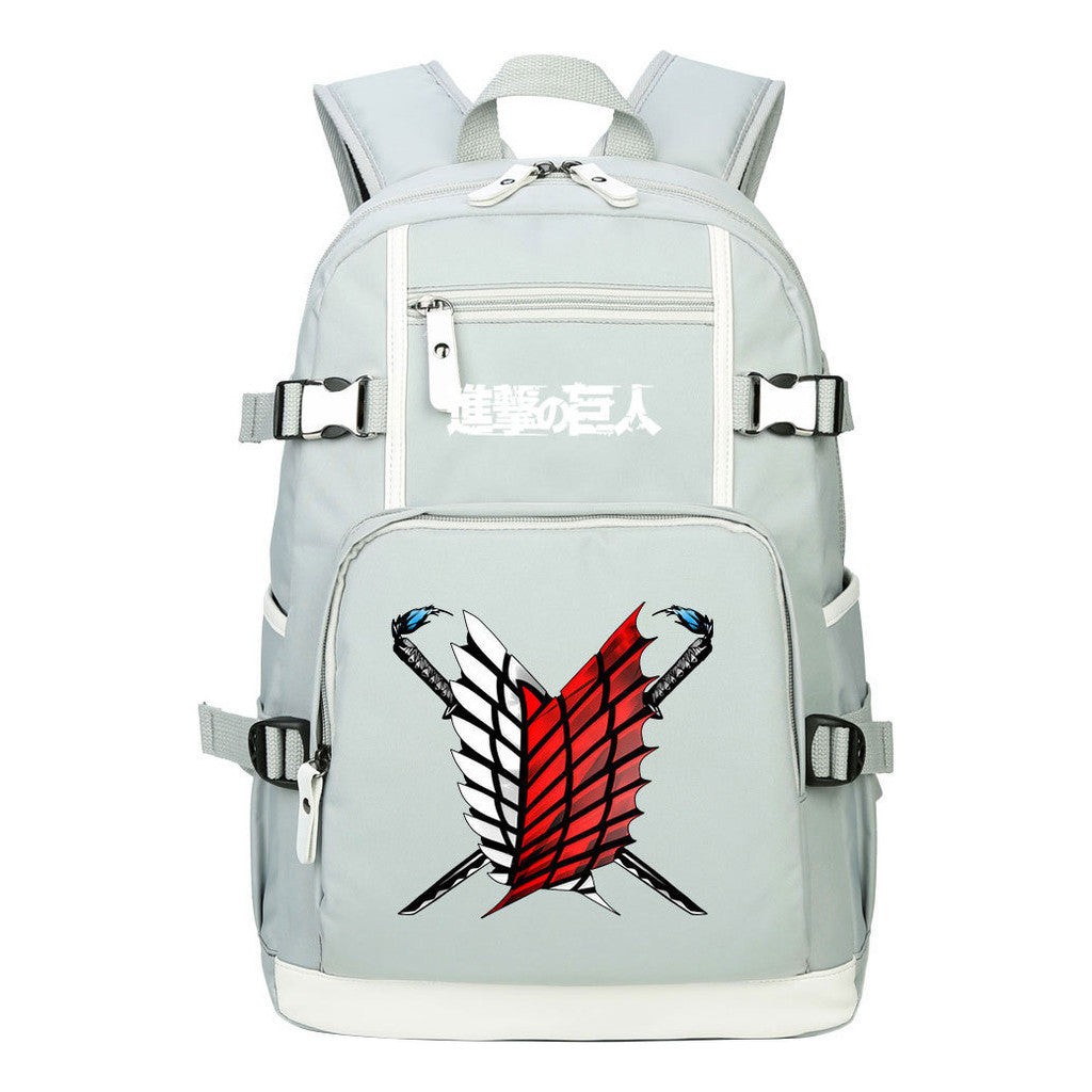 Giant Wings Of Anime Attack, Youth Student School Bag, Men's And Women's Backpack, Leisure Travel Backpack