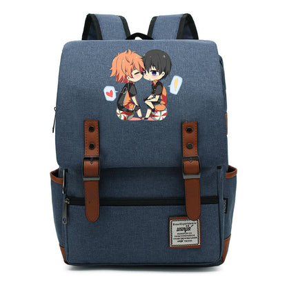 Volleyball Youth Printed Student School Bag Casual Belt Buckle Classic Backpack
