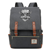 School Of Witchcraft And Wizardry Youth Student Backpack Usb Men's And Women's Leisure Belt Buckle Backpack