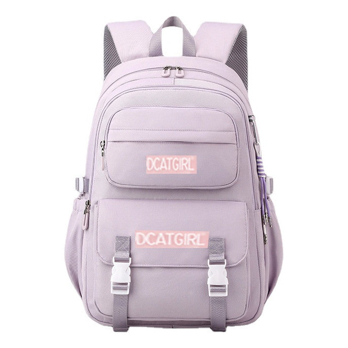 Reducing Load And Protecting Spine, Simple And Large Capacity Student Girl Backpack