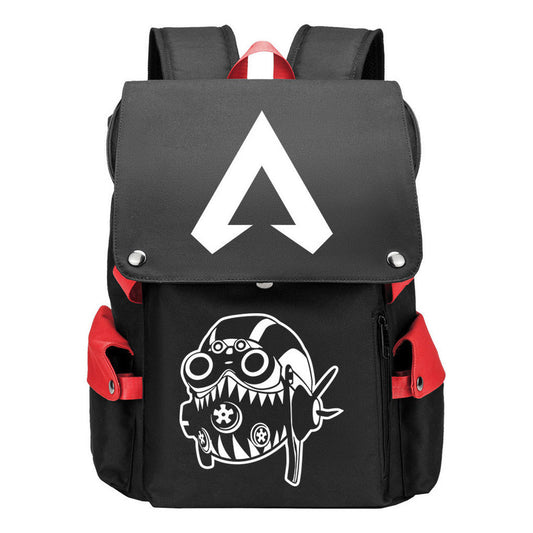 Apex Hero Print Usb Charging Cap Head Style Student School Bag Casual Backpack