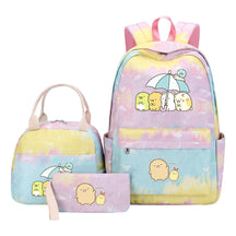Corner Biology Student School Bag Lunch Bag Three Piece Set Backpack Set