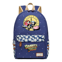 Cartoon, Anime, Bizarre Town, Teenage Student Backpacks, Floral Men's And Women's Backpacks