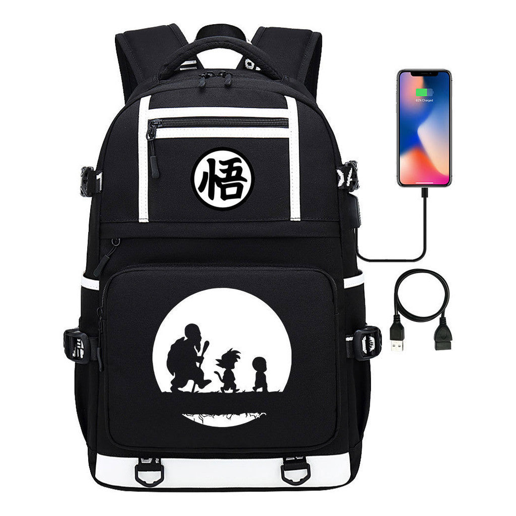 Manga Dragon Ball Usb Youth Student Backpack Men And Women, Backpack Leisure Travel