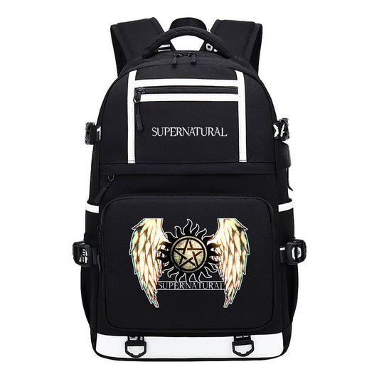 Evil Power Usb Youth Student School Bag Men's And Women's Backpack Leisure Travel Backpack