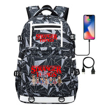 Strange Story Printed Usb Youth Student Backpack For Men And Women's Leisure Travel Backpack