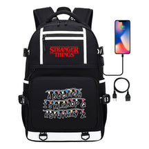 Strange Story Printed Usb Youth Student Backpack For Men And Women's Leisure Travel Backpack