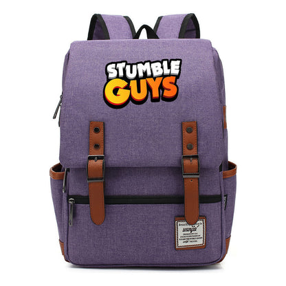 Printed Teenage Student Backpack With Casual Belt Buckle Backpack