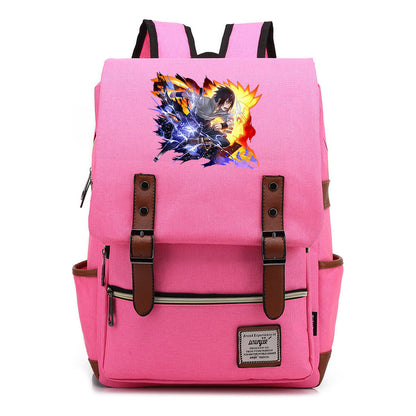 Naruto Printed Student Backpack For Men And Women, Casual Belt Buckle, Classic Backpack