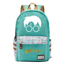 School Of Witchcraft And Wizardry Youth Student Backpack, Floral Canvas, Female Backpack