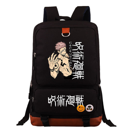Cartoon Spell Back To War Schoolbags For Young Students And Backpacks For Men And Women.