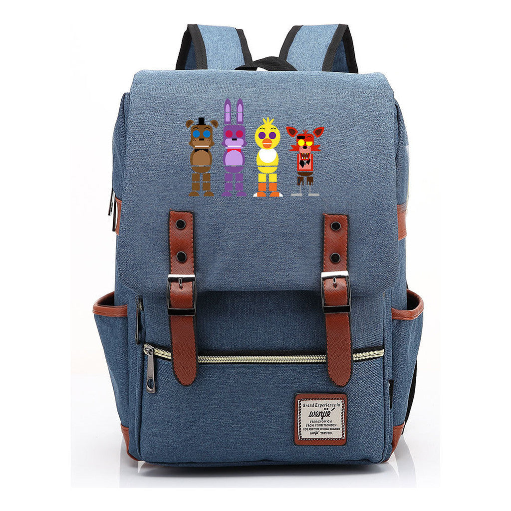 Toy Bear Game Printed Youth Student School Bag Casual Classic Backpack