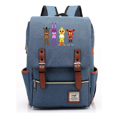 Toy Bear Game Printed Youth Student School Bag Casual Classic Backpack